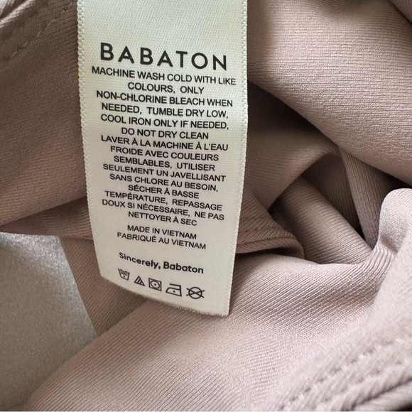 NWT Aritzia Babaton Contour V-Neck Taupe Bodysuit size Small - Picture 9 of 10